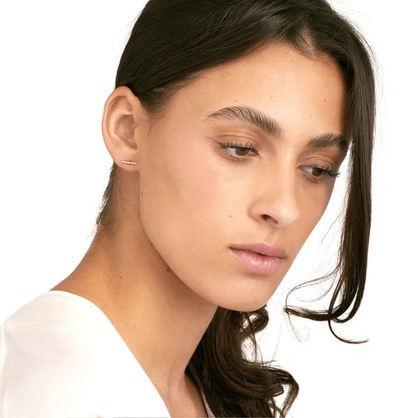 Polished Bar Stud Earrings