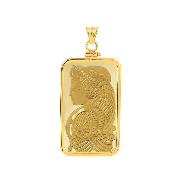 Pamp Suisse Lady FortuN/A 1 Oz Screw Top Plain Coin Bezel