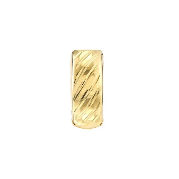 DC and Polished Round Hoop Earrings