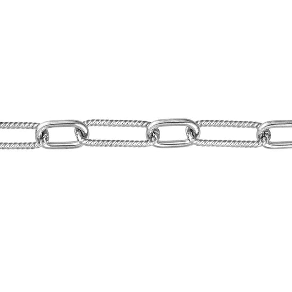 4.35mm Smooth and Twisted Paper Clip Chain