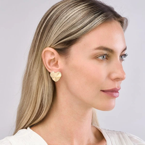 Large Puffy Heart Earrings