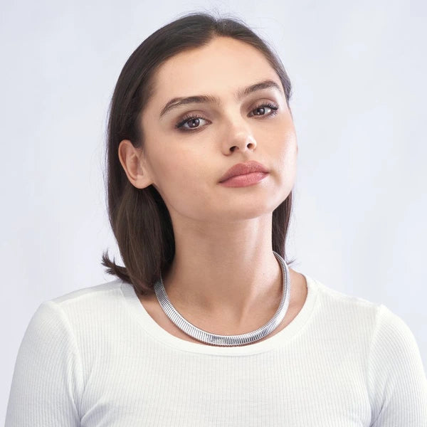14mm Sterling Silver Tubogas Necklace
