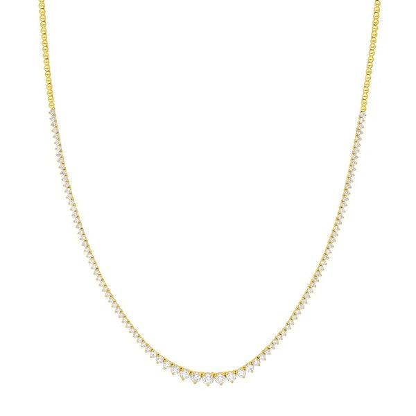 Diamond Graduated Half Tennis Necklace (3-1/4tcw)
