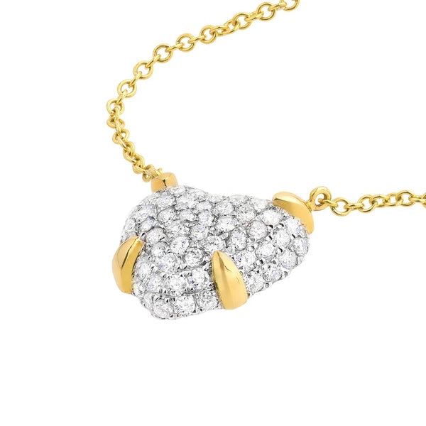 Diamond Pavé Heart Pendant Necklace (1/2tcw)