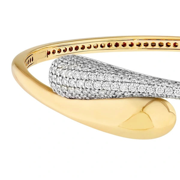 Diamond Pavé Teardrop Bypass Bangle