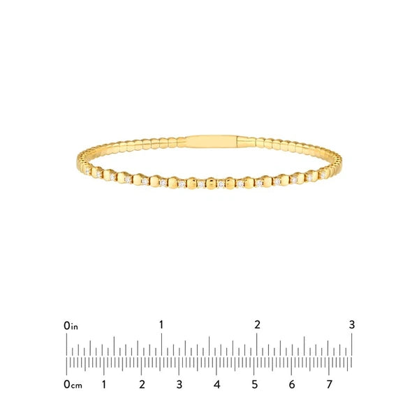 1/3tcw AlterN/Ating Diamond and Round Link Flex Bracelet