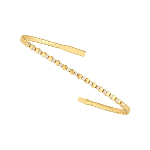1/3tcw AlterN/Ating Diamond and Round Link Flex Bracelet