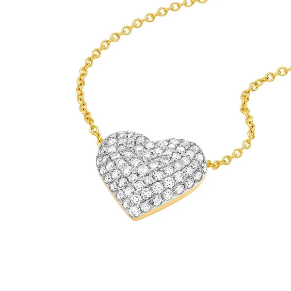 Diamond Pavé Heart Necklace (1/2tcw)