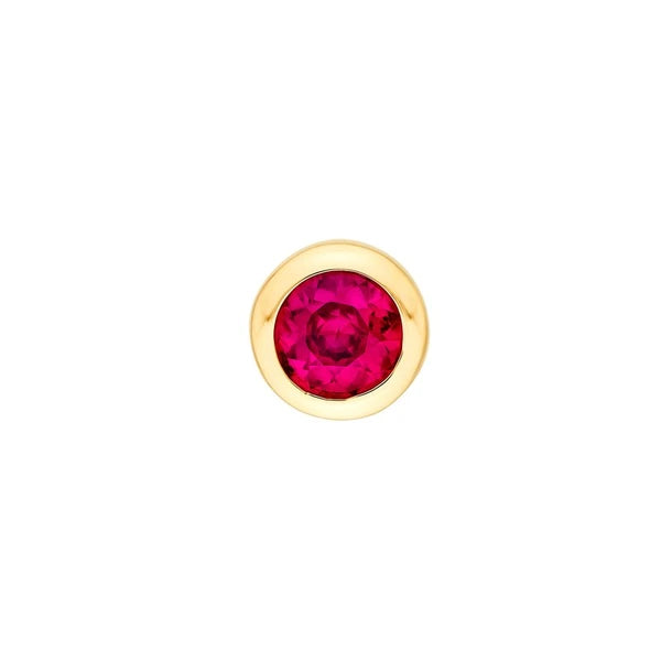 4mm Round Ruby Stud Earrings
