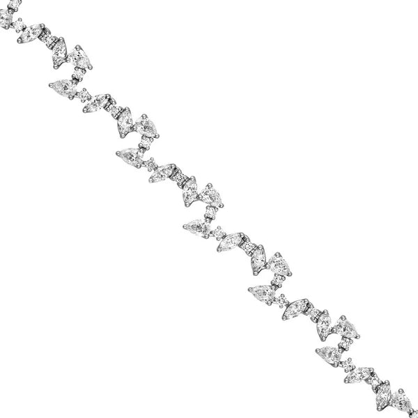 Diamond Blossom Tennis Bracelet