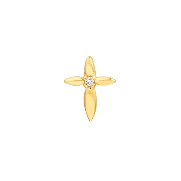 2pt Diamond Cross Stud Earrings