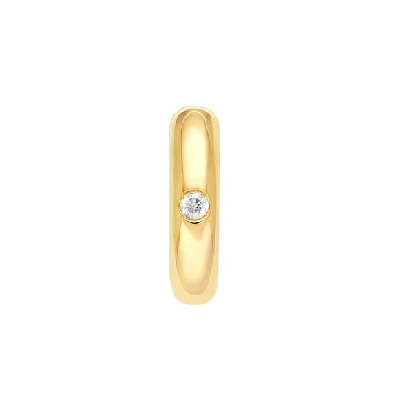15mm Diamond Round Hoop Earrings