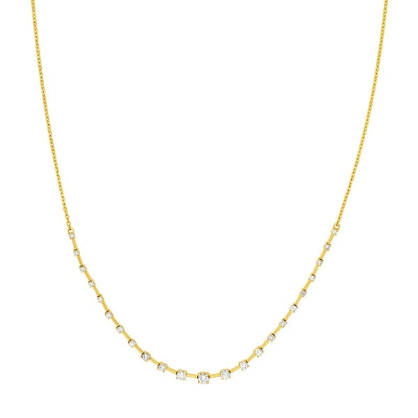 Round Ascending Diamond Necklace (1tcw)