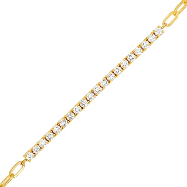 1.0tcw Diamond Paper Clip Bracelet