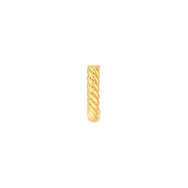 4mm Round Twisted J Hoop Earrings