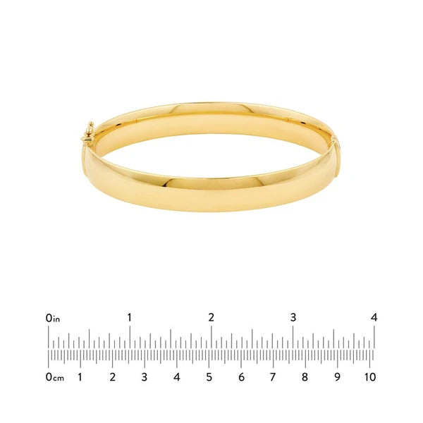 10mm Flat Oval Tube Bangle