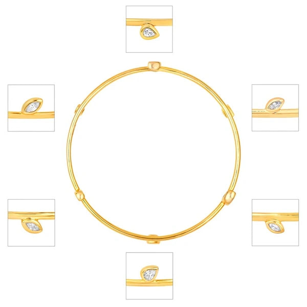 Melodie Bangle (Slanted Pear & Marquise)