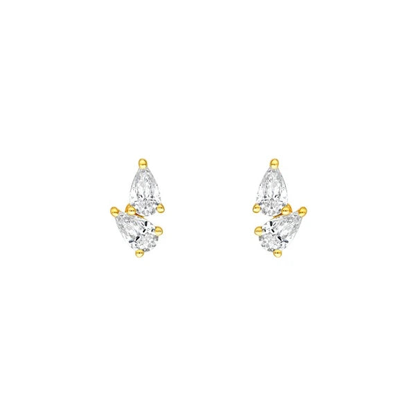 1tcw Diamond Pear Stud Earrings