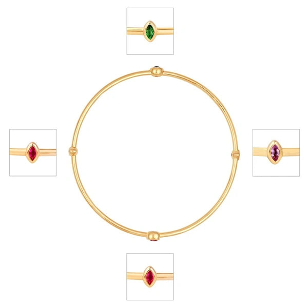 Melodie Bangle (Gem Marquise)