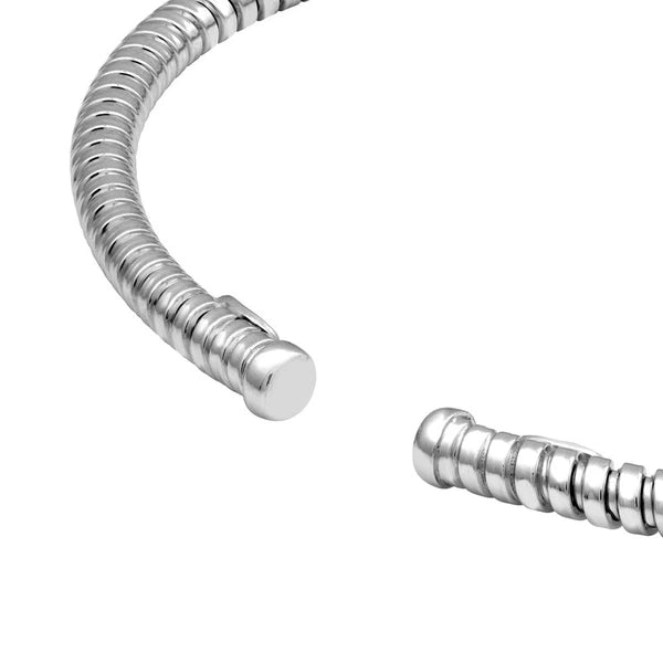 3mm Sterling Silver Tubogas Open Round Bangle