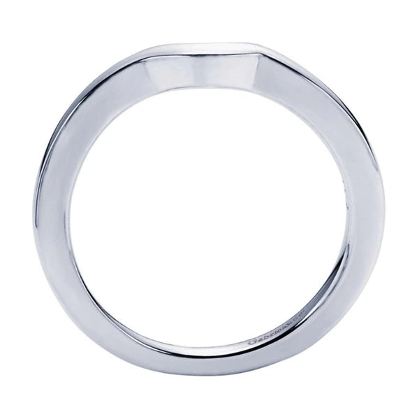 14K White Gold Matching Wedding Band