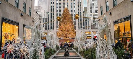 3 Million Swarovski Crystals Sparkle Atop the Rockefeller Center Christmas Tree
