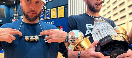 Finals MVP Steph Curry Breaks Out His Championship Jewelry for Warriors’ Parade
