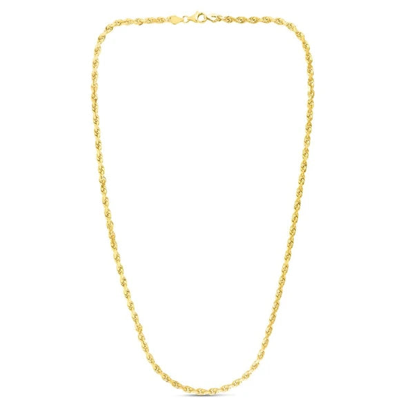 10K Gold 5.0mm Solid Diamond Cut Royal Rope Chain