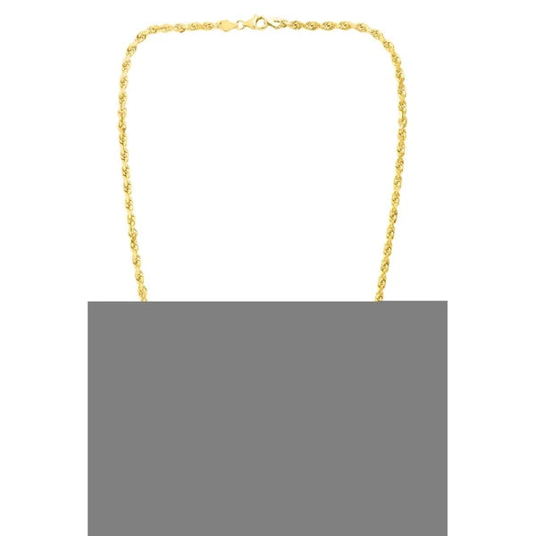 10K Gold 5.0mm Solid Diamond Cut Royal Rope Chain