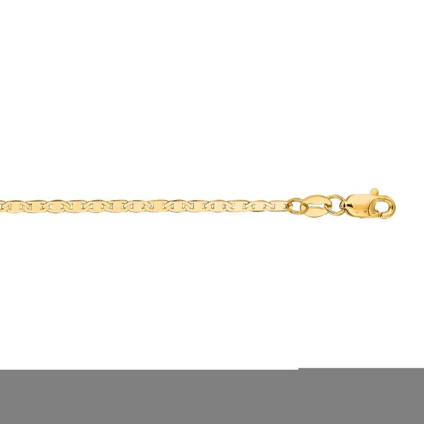 10K Gold 1.7mm Mariner Chain