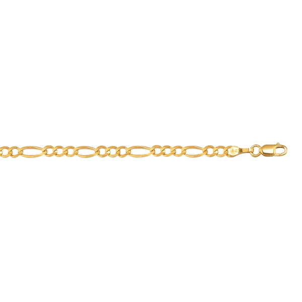 10K Gold 3.7mm Figaro Chain