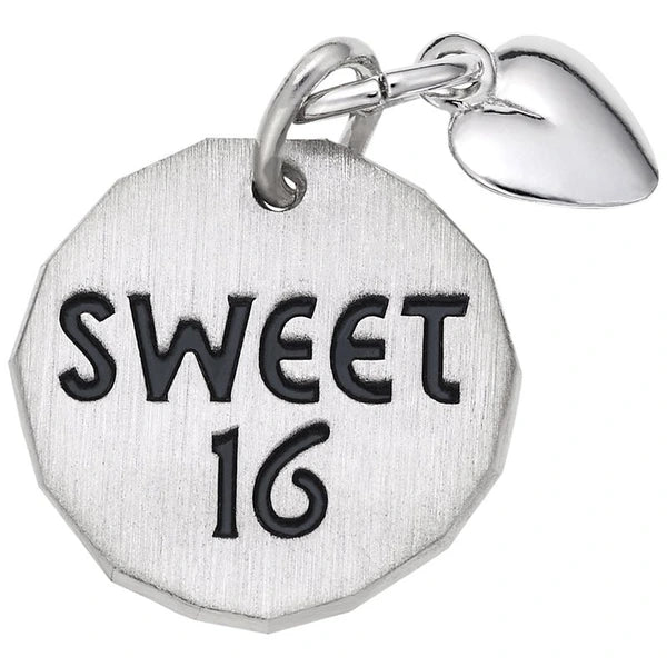 SWEET 16 TAG W/HEART