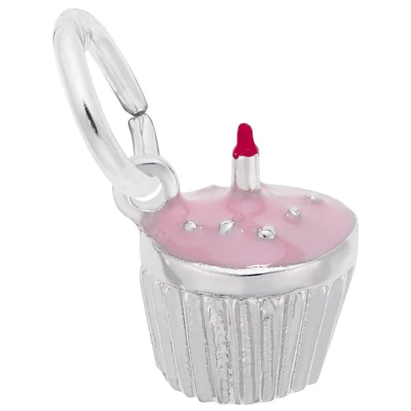 CUPCAKE W/CANDLE & PINK PAINT