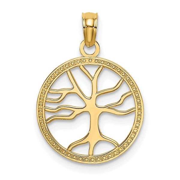 Gold Polished Tree of Life Pendants