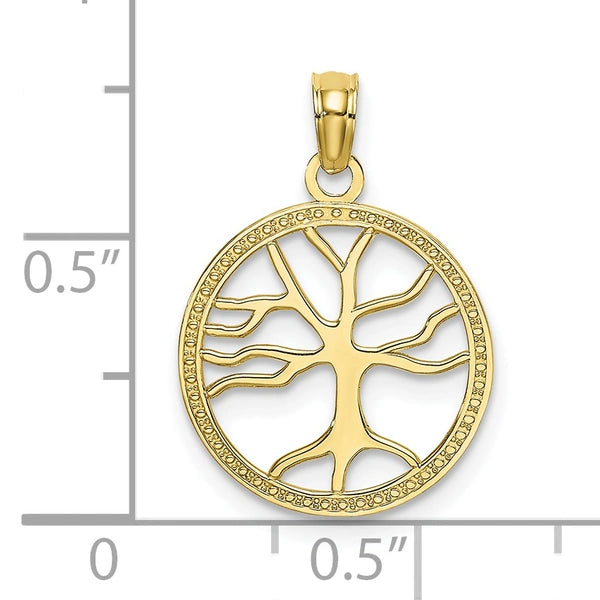 Gold Polished Tree of Life Pendants
