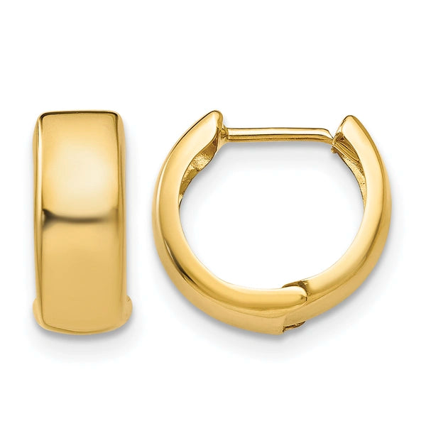 Gold Circle Hinged Hoop Earrings