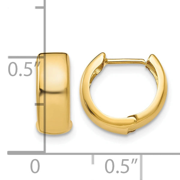 Gold Circle Hinged Hoop Earrings
