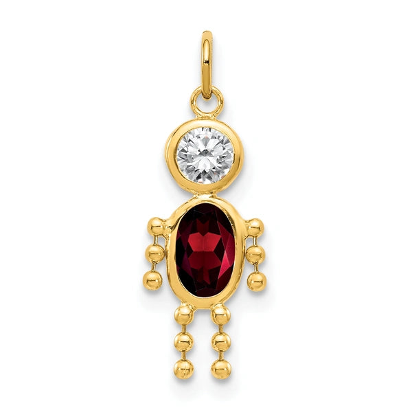 Birthstone Boy Charms