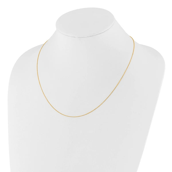 Leslie's Gold Diamond-cut Round Cable Adjustable Chain