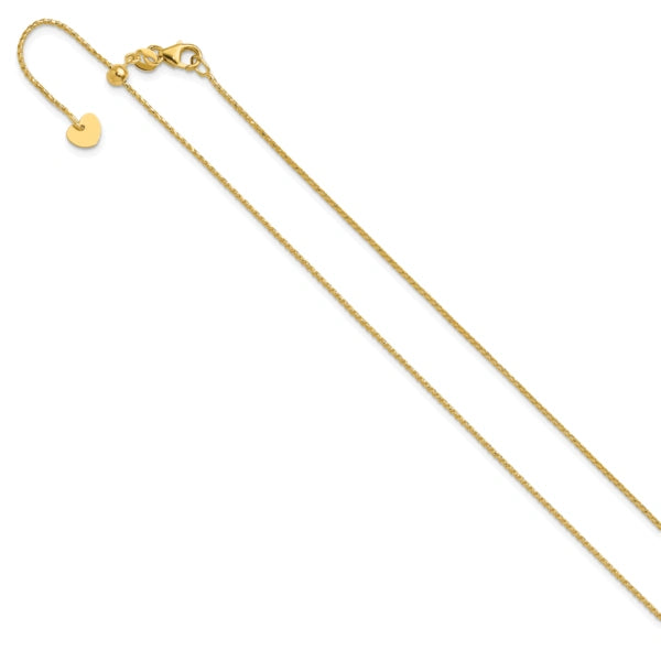 Leslie's 14K Diamond-Cut Open Franco Adjustable Chain