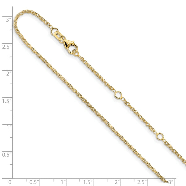 Leslie's (10K & 14K) Loose Rope Adjustable Chain