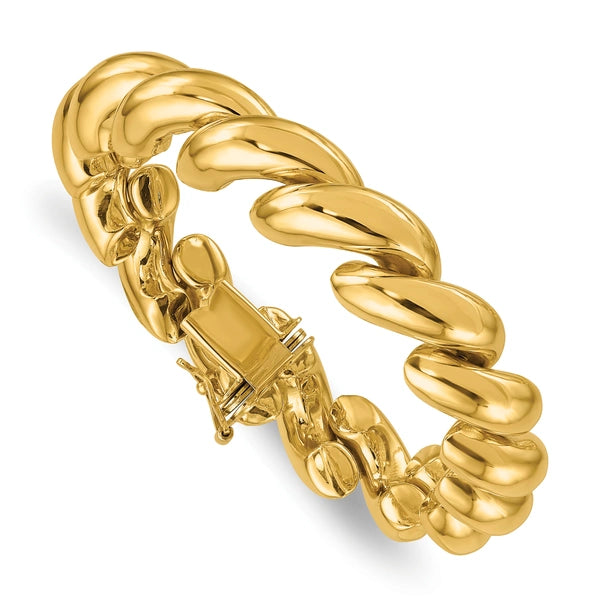 Herco Polished Graduated San Marco Chain Bracelets