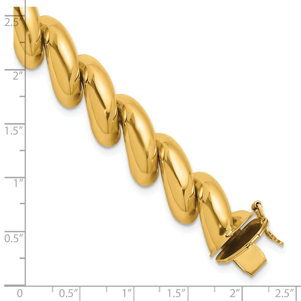 Herco Polished Graduated San Marco Chain Bracelets