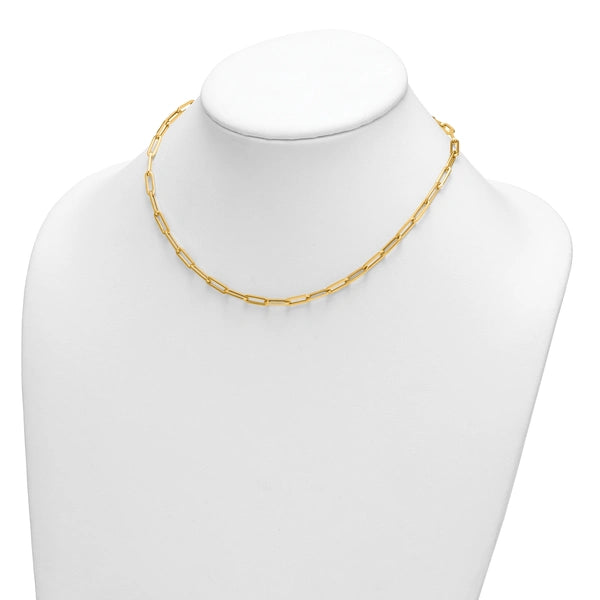 HERCO Gold 4.0mm Flat Paperclip Necklaces