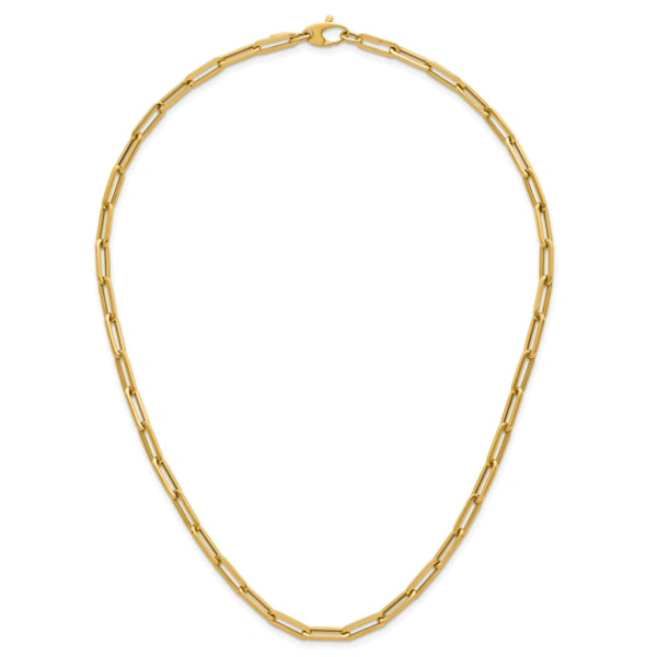 HERCO Gold 4.0mm Flat Paperclip Necklaces