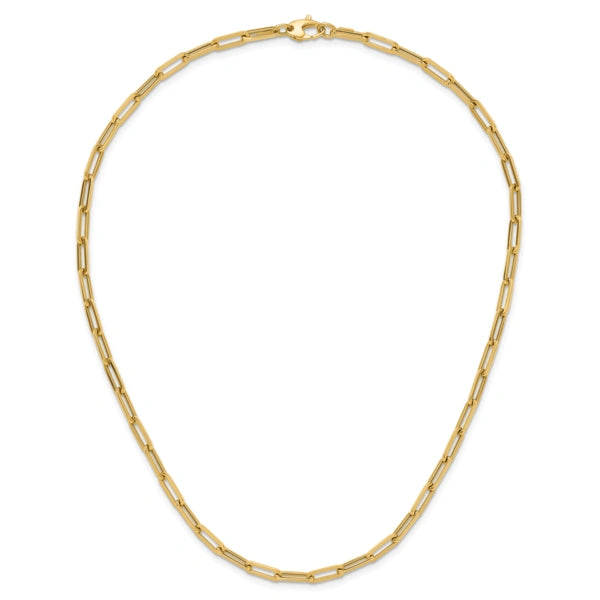 HERCO Gold 4.0mm Flat Paperclip Necklaces