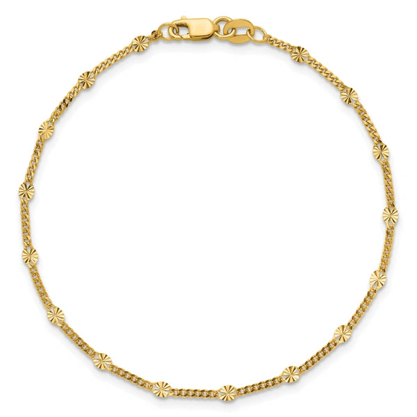 Herco Gold Diamond-Cut Fancy Link Chain