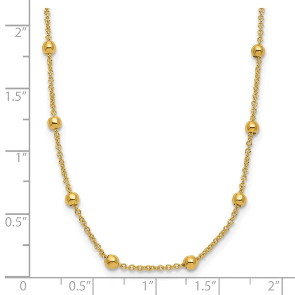 Herco Gold Beaded Cable Chain