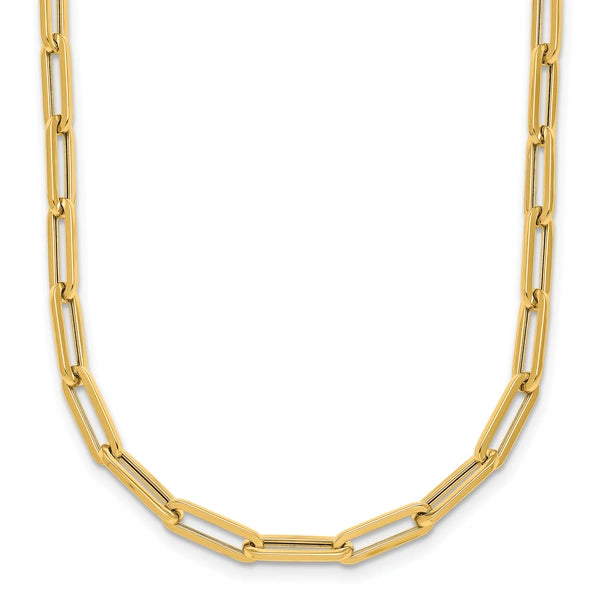 HERCO Gold 4.0mm Flat Paperclip Necklaces