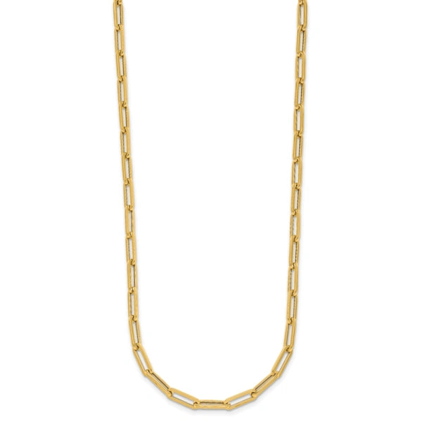 HERCO Gold 4.0mm Flat Paperclip Necklaces